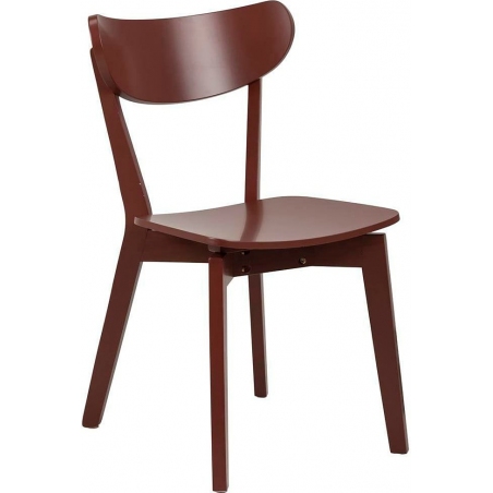 Stylowe Krzesło drewniane Roxby czerwone Actona do kuchni i jadalni