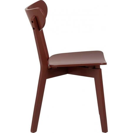 Stylowe Krzesło drewniane Roxby czerwone Actona do kuchni i jadalni