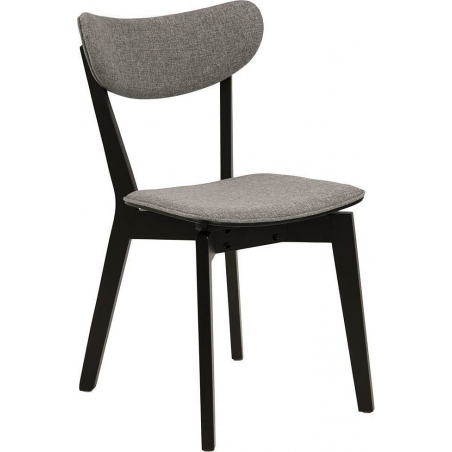 Stylowe Krzesło drewniane tapicerowane Roxby szary/czarny Actona do kuchni i jadalni