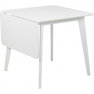 Roxby 120x80cm white extendable veneered table Actona