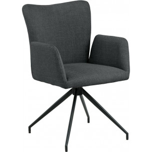 Laura dark grey upholstered armchair Actona