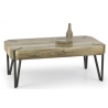 Emily 110x60 wild oak&amp;black industrial coffee table Halmar