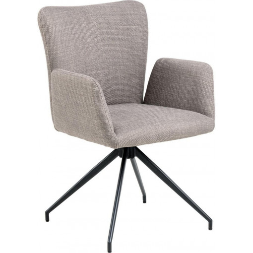 Laura light grey upholstered armchair Actona