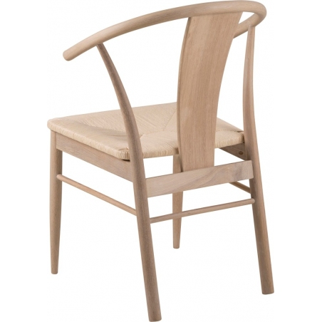 Stylowe Krzesło drewniane boho Janik dąb naturalny/plecionka Actona do kuchni i jadalni