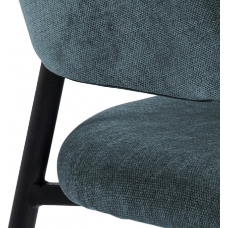 Krzesło tapicerowane muszelka Ann granatowy/czarny Actona