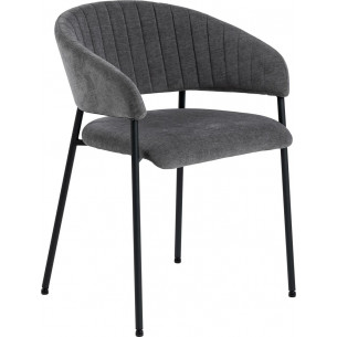 Ann grey&amp;black shell upholstered chair Actona