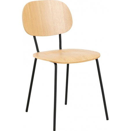 Stylowe Krzesło drewniane Amira dąb/czarny Actona do kuchni i jadalni