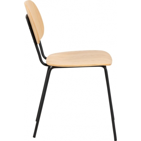 Krzesło drewniane Amira dąb/czarny Actona