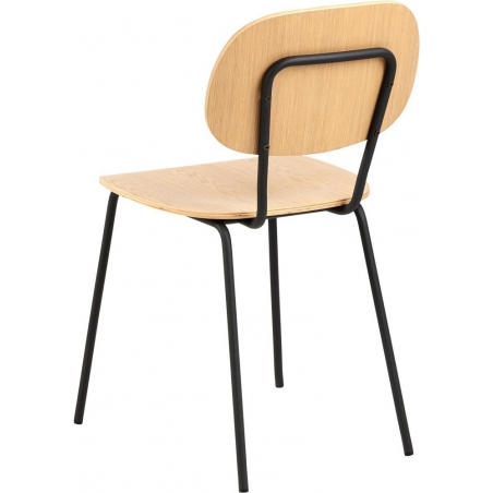 Stylowe Krzesło drewniane Amira dąb/czarny Actona do kuchni i jadalni