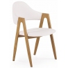 Stylowe Krzesło tapicerowane z podłokietnikami Elbo Białe Halmar do jadalni, salonu i kuchni.