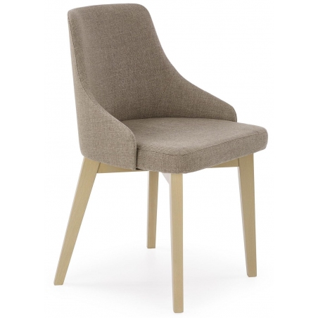 Toledo brown upholstered chair with wooden legs Halmar