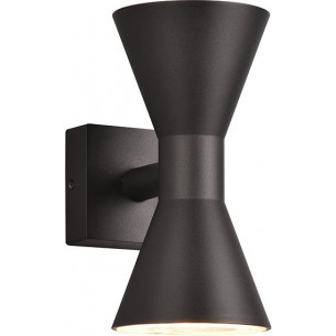 Ardas black matt outdoor up-down wall lamp Trio