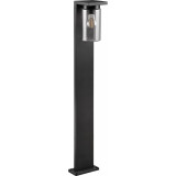 Ardila 100cm black matt garden post with twilight sensor Trio