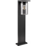 Ardila 65cm black matt garden lamp post with twilight sensor Trio
