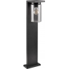 Ardila 65cm black matt garden lamp post with twilight sensor Trio