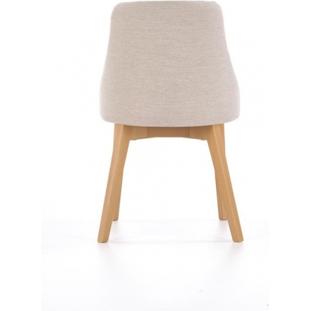 Toledo II light beige upholstered chair with wooden legs Halmar