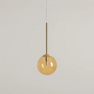 Bosso Mini 14cm orange glass globe pendant lamp Aldex