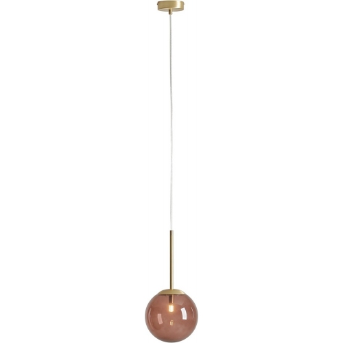 Lampa wisząca szklana kula Bosso Mini 14cm brązowa Aldex