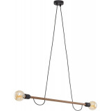 Helix wood II 93cm black&amp;walnut loft "stick" pendant lamp TK Lighting