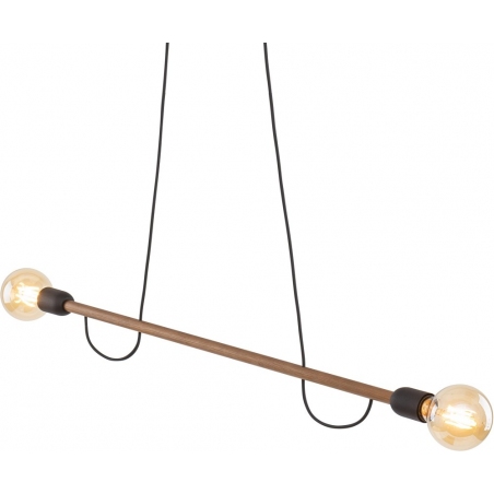 Lampa wisząca loft "patyczak" Helix Wood II 93cm czarny/orzech TK Lighting