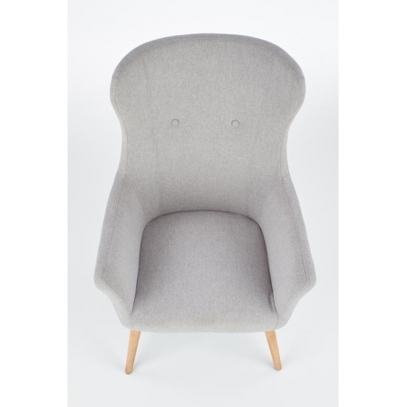 Cotto light grey scandinavian upholstered armchair Halmar