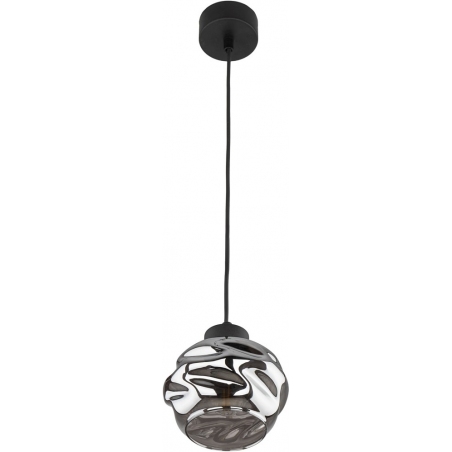 Lampa wisząca szklana nowoczesna Zulia 15cm grafit lustrzany/czarny TK Lighting