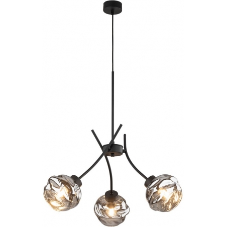Lampa wisząca szklana nowoczesna Zulia III 48cm grafit lustrzany/czarny TK Lighting