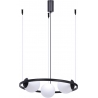 Orbit 58cm white&amp;black Round 3 glass globes pendant lamp ZumaLine