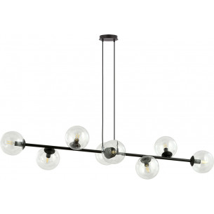 Polish Rossi VIII black&transparent linear glass balls pendant lamp Emibig - modern&designer