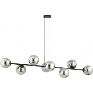 Polish Rossi VIII black&graphite linear glass balls pendant lamp Emibig - modern&designer lighting