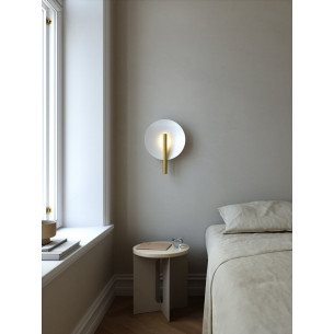 Furiko white&amp;brass designer round wall lamp DFTP