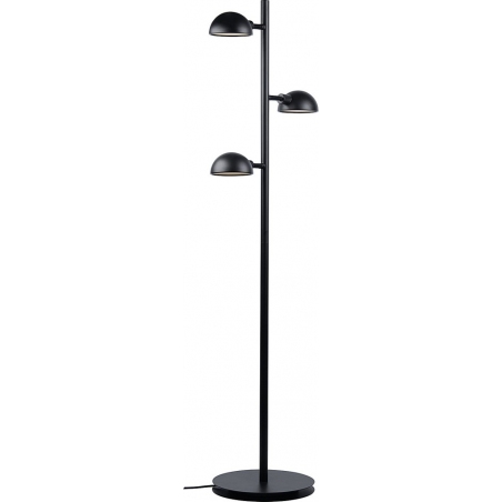 Stylowa Lampa podłogowa 3 punktowa Nomi czarna DFTP do salonu i sypialni