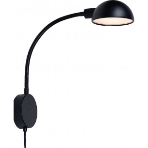 Nomi black wall lamp with switch and arm DFTP 2