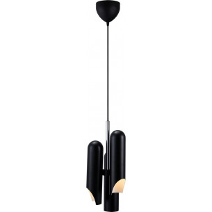 Rochelle 20.7cm black 3-light pendant lamp DFTP 2
