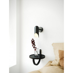 Rochelle black designer wall lamp with plug DFTP