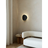 Spargo black&amp;brass round wall lamp with plug DFTP