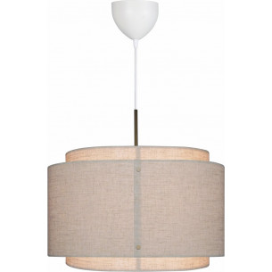 Takai 45cm beige japandi pendant lamp with fabric shade DFTP 2