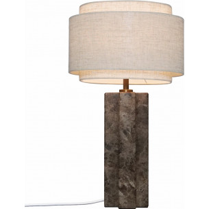 Takai beige japandi table lamp with fabric shade DFTP 2