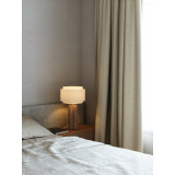 Takai beige japandi table lamp with fabric shade DFTP