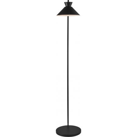 Stylowa Lampa podłogowa skandynawska Dial czarna Nordlux do salonu i sypialni