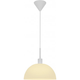 Lampa wisząca szklana półkula Ellen 30cm biała Nordlux