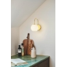 Franca opal&amp;brass glass globe wall lamp Nordlux