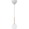 Franca 13cm opal&amp;brass glass globe pendant lamp Nordlux