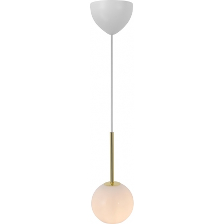 Lampa wisząca szklana kula Franca 13cm opal/mosiądz Nordlux