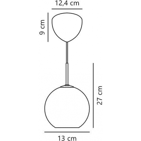 Lampa wisząca szklana kula Franca 13cm opal/mosiądz Nordlux