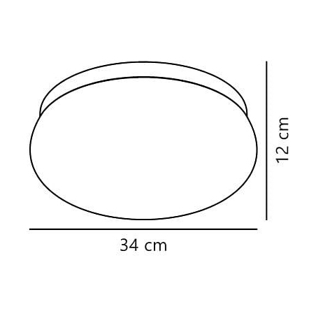 Plafon łazienkowy okrągły Foam 34cm biało-czarny Nordlux
