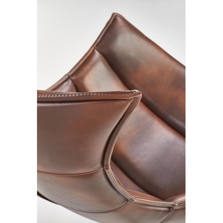 Luxor brown swivel leather armchair Halmar