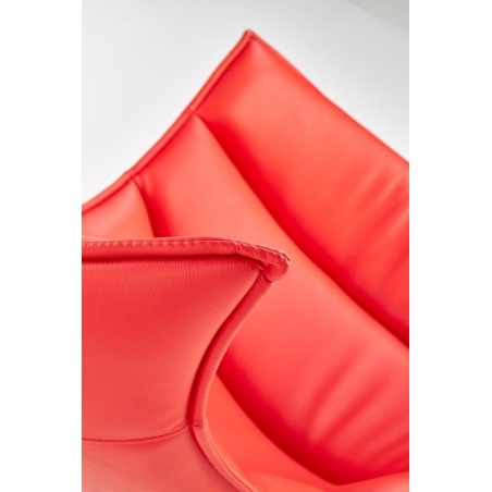 Luxor red swivel leather armchair Halmar