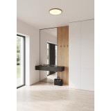 Oja LED 42cm IP20 2700K woodenround dimmable ceiling lamp Nordlux