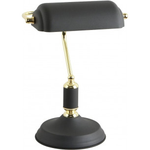 Roma black&amp;gold banker's desk lamp ZumaLine